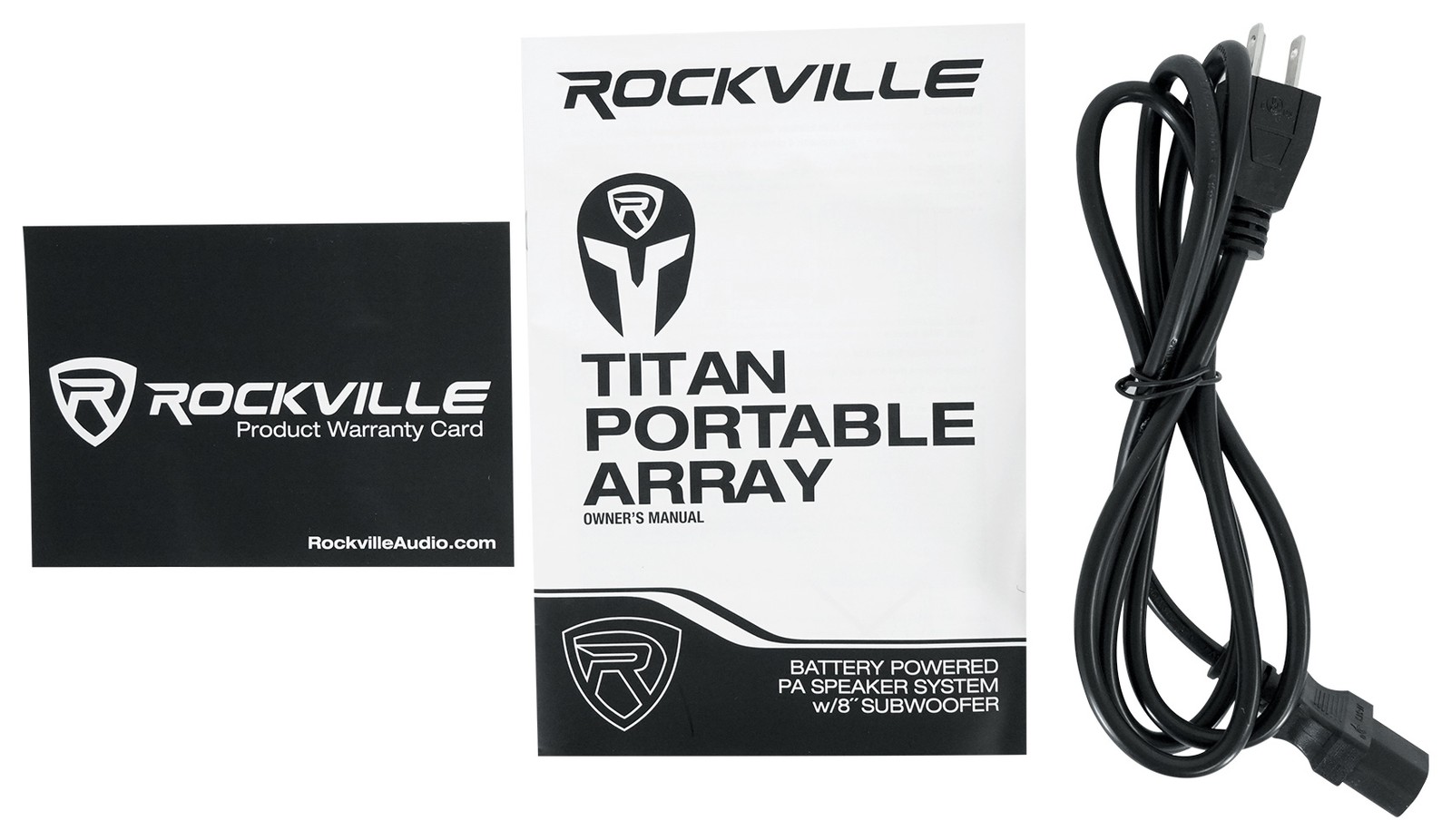 Rockville TITAN PORTABLE ARRAY Battery Powered PA DJ Speaker System w/Subwoofer