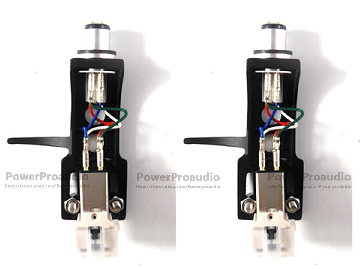 2 sets Magnetic Cartridge Stylus With Turntable Headshell 4 Pin Contacts