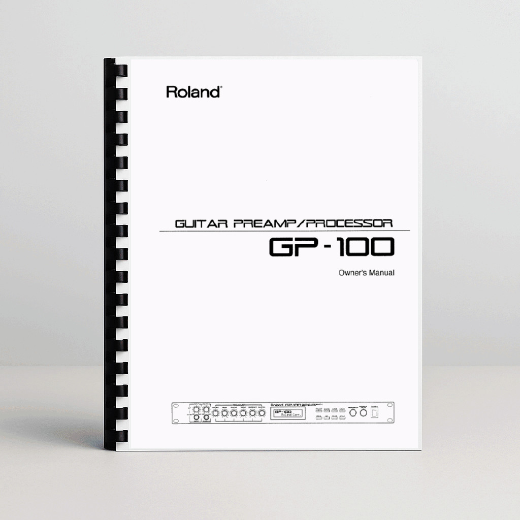 Roland GP100 Owners Manual User Guide