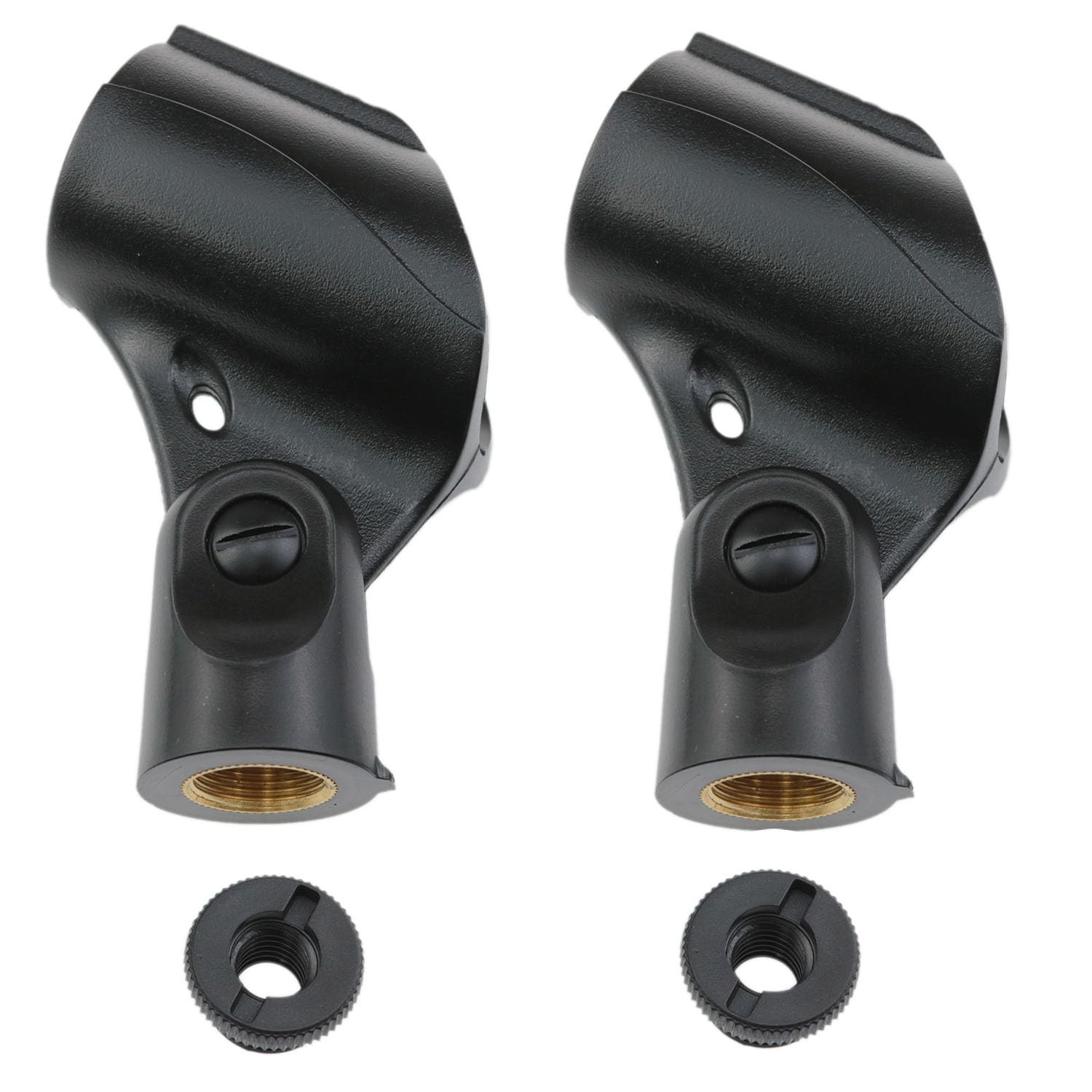 2 PCS Black Universal Adjustable Wired Wireless Handheld Microphone Holder