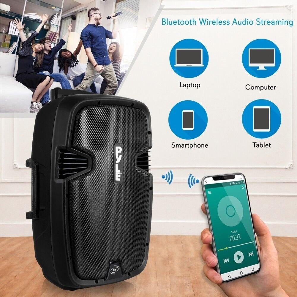Pyle Karaoke Portable PA Speaker System-1600 W, Rechargeable Battery, Easy Carry