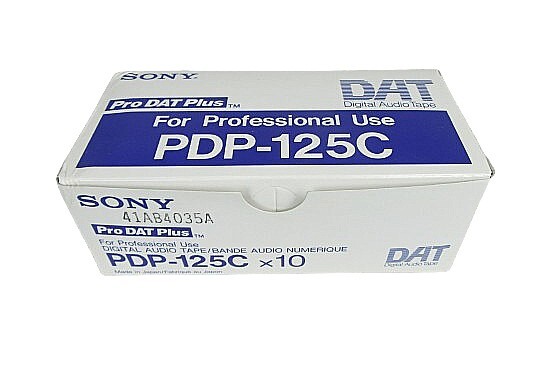 Sony PDP-125C DAT Digital Audio Tape, Box of 10 – New Old Stock, Free Shipping