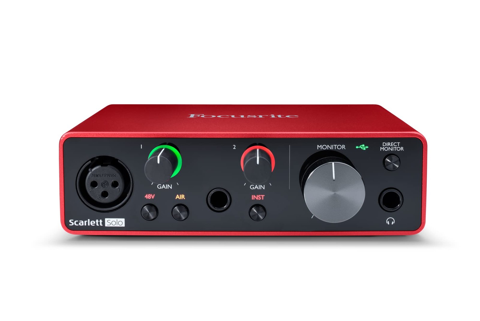USB Audio Interface Focusrite Scarlett Solo 3rd Gen Recording Studio Guitarists