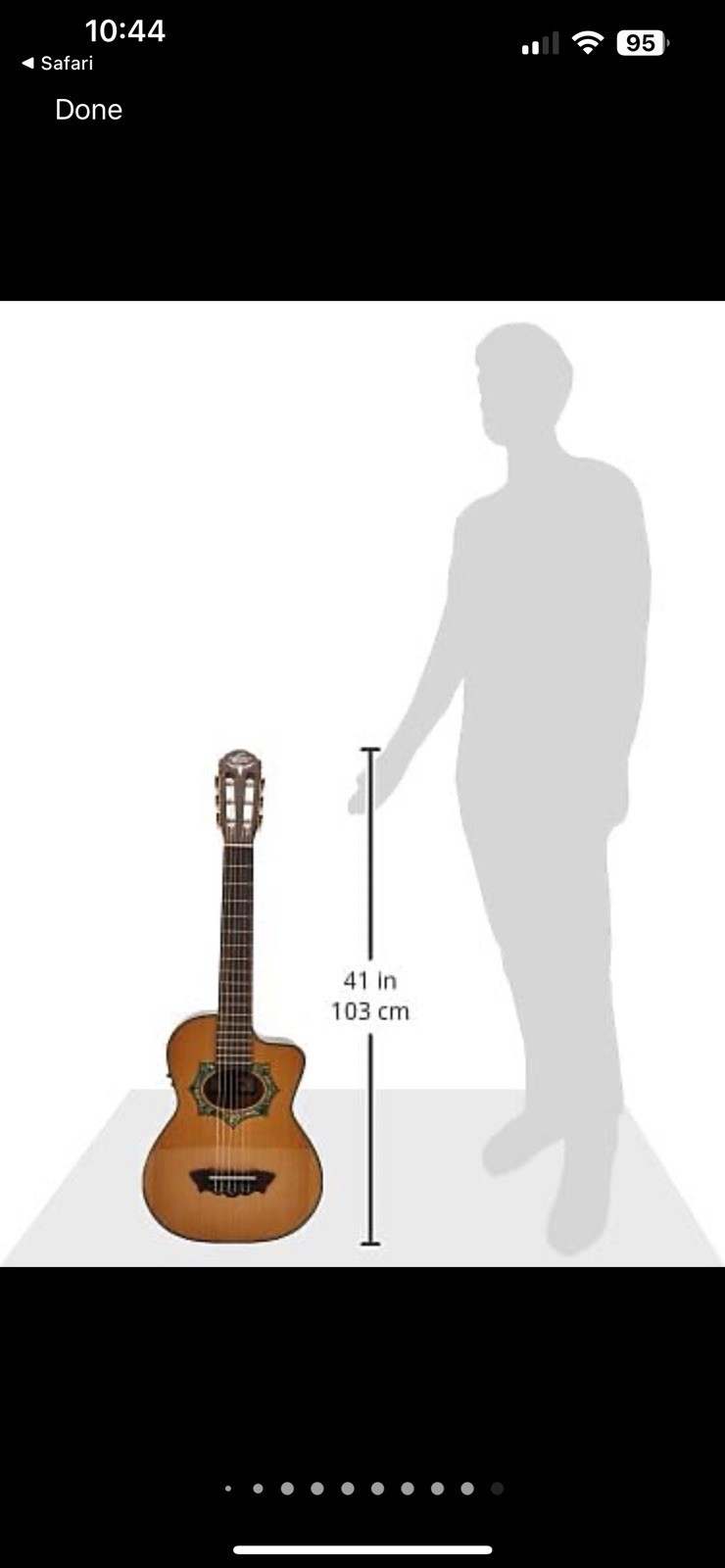 Requinto Guitar, Oscar Schmidt Acoustic/Electric Solid Cedar Top with Gig Bag.