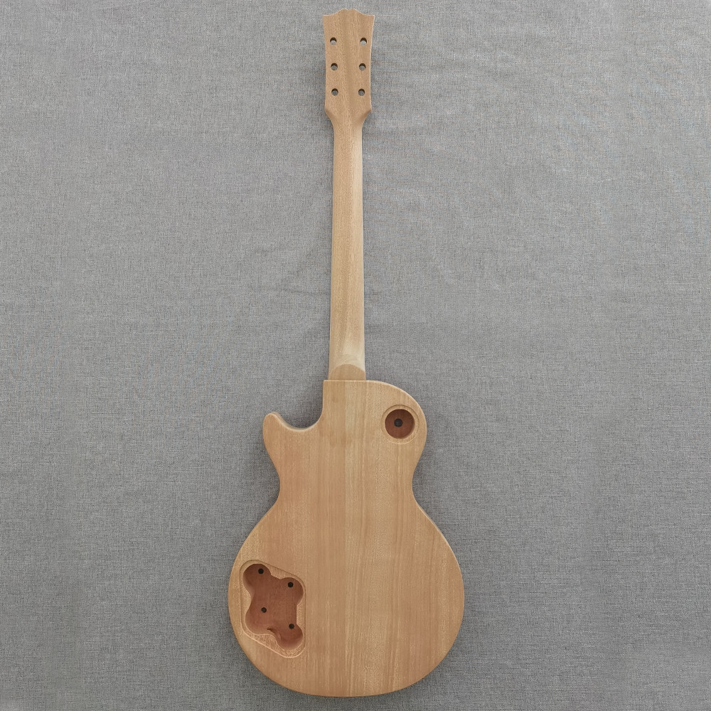DIY 6 string Single Cut Electric Guitar Kit Mahogany Body neck set in CR part