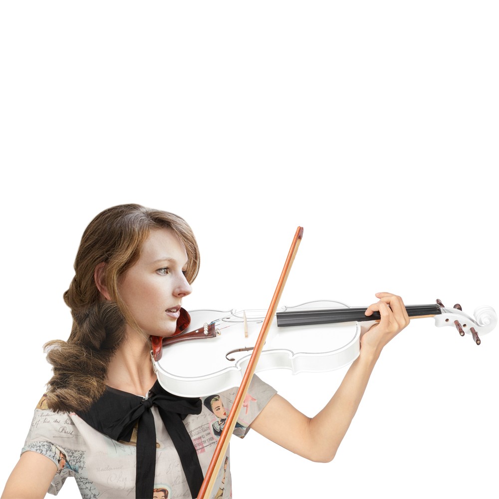 Beginner 4/4 Violin Set White Spruce Maple w/Accessories Professional