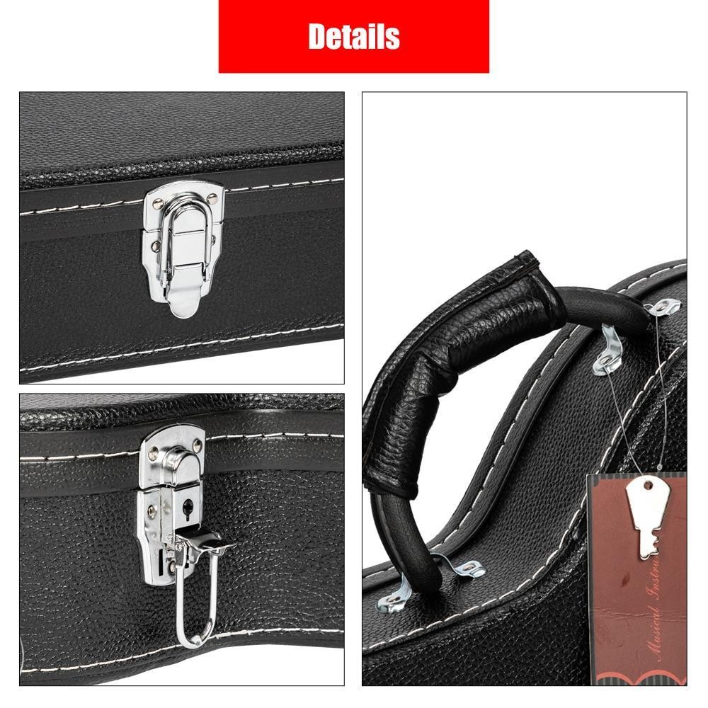 Glarry GJazz for 335 Style Electric Guitar Hard Shell Case Bag