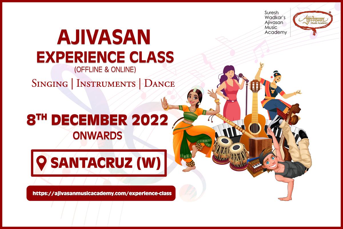 ajivasan experience class Ajivasan Music and Dance Academy